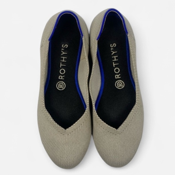 Rothy's Shoes - Rothy’s Flax Birdseye Round Toe Flats 8.5 Gray Neutral Sustainable Luxe